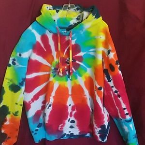 Rainbow Gildan Tye Dye Hoodie